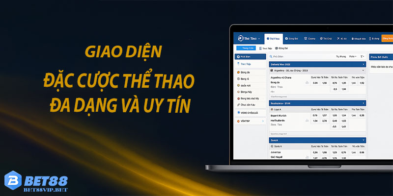Giao diện đặt cược thể thao