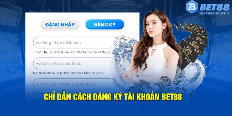 Giao diện xác minh tài khoản nhanh chóng trên Bet88