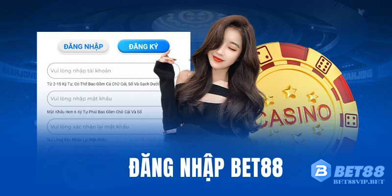 Màn hình đăng nhập Bet88 đơn giản, dễ sử dụng